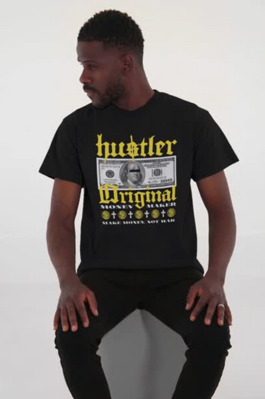 Playera de hombre con letras y dolar