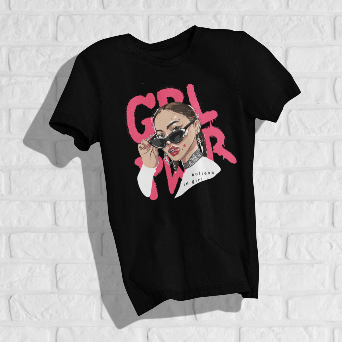 Playera Oversize de mujer con Letras GRL