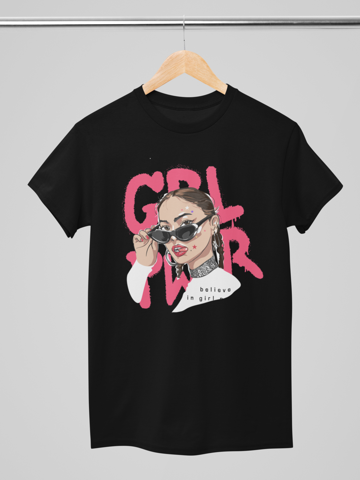 Playera Oversize de mujer con Letras GRL