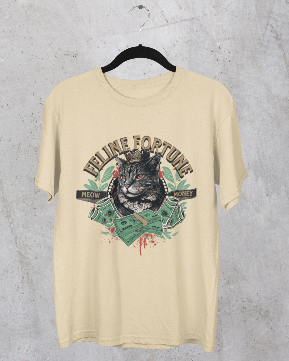 Playera Oversize de hombre Feline Fortune