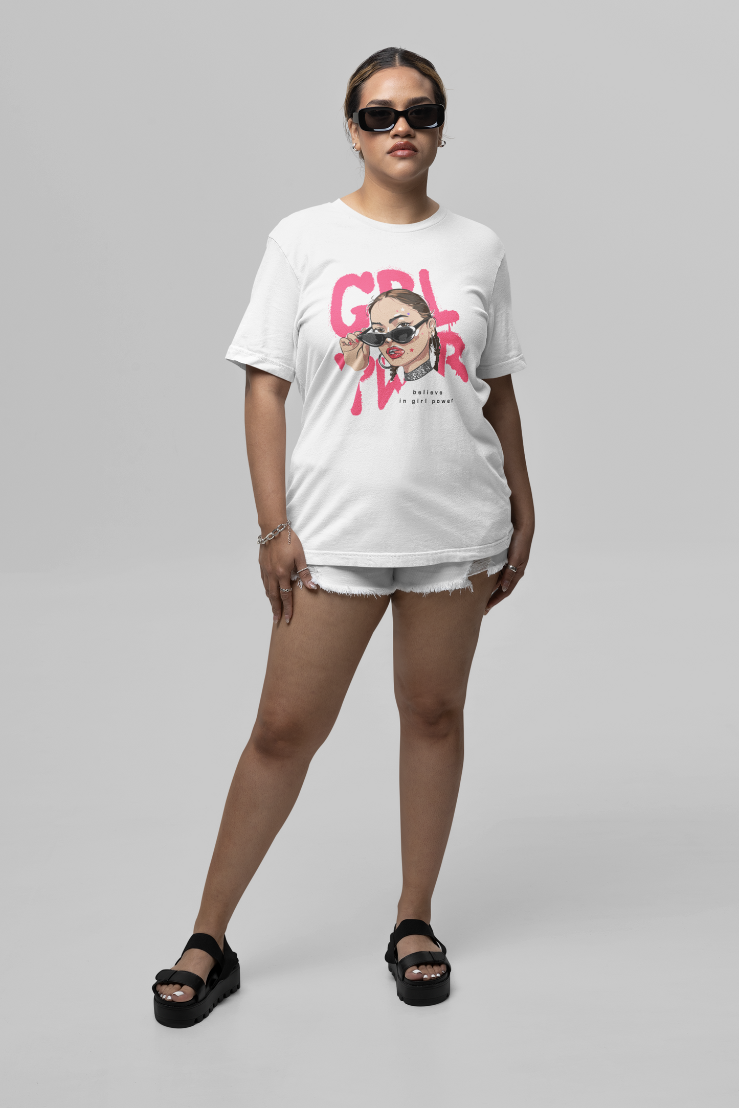 Playera Oversize de mujer con Letras GRL