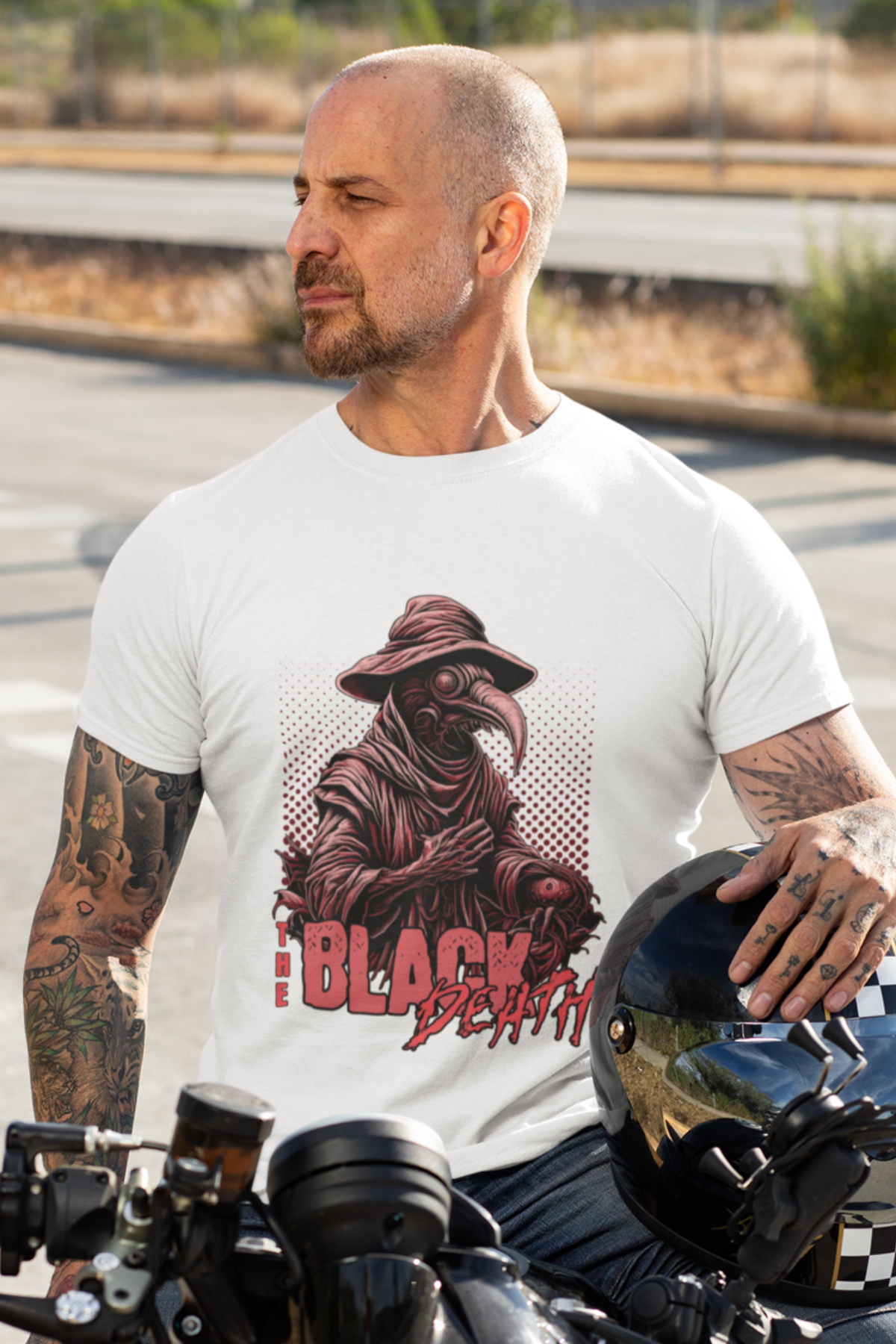 Playera de hombre black death