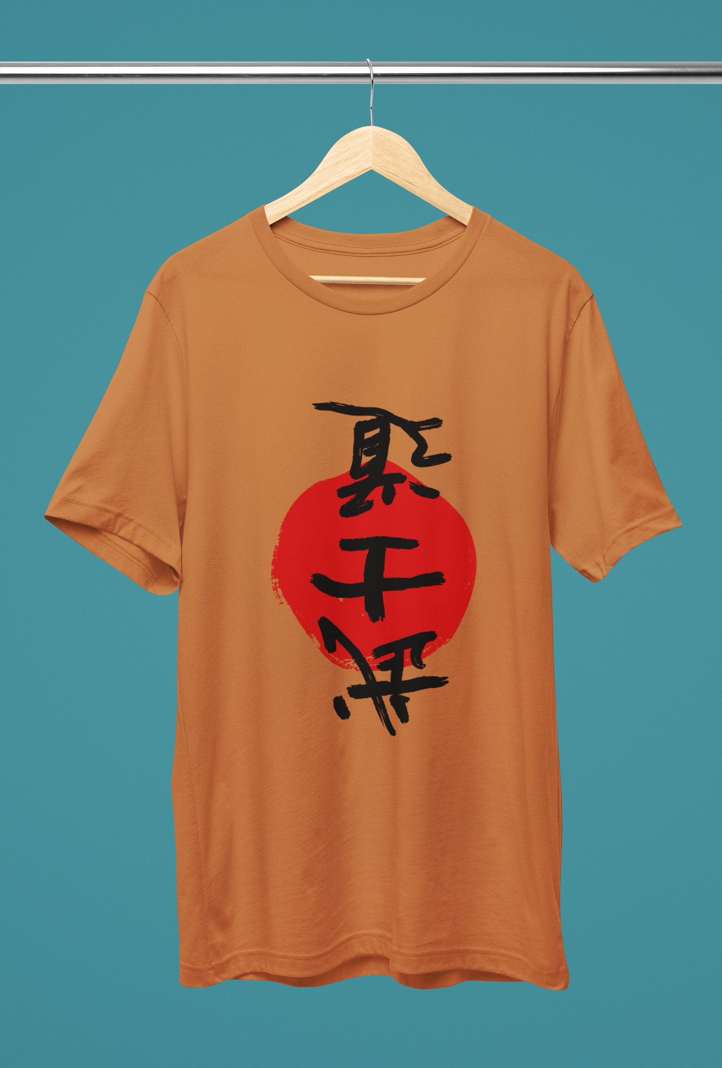 Playera Oversize de mujer con estampado de letras japonesas