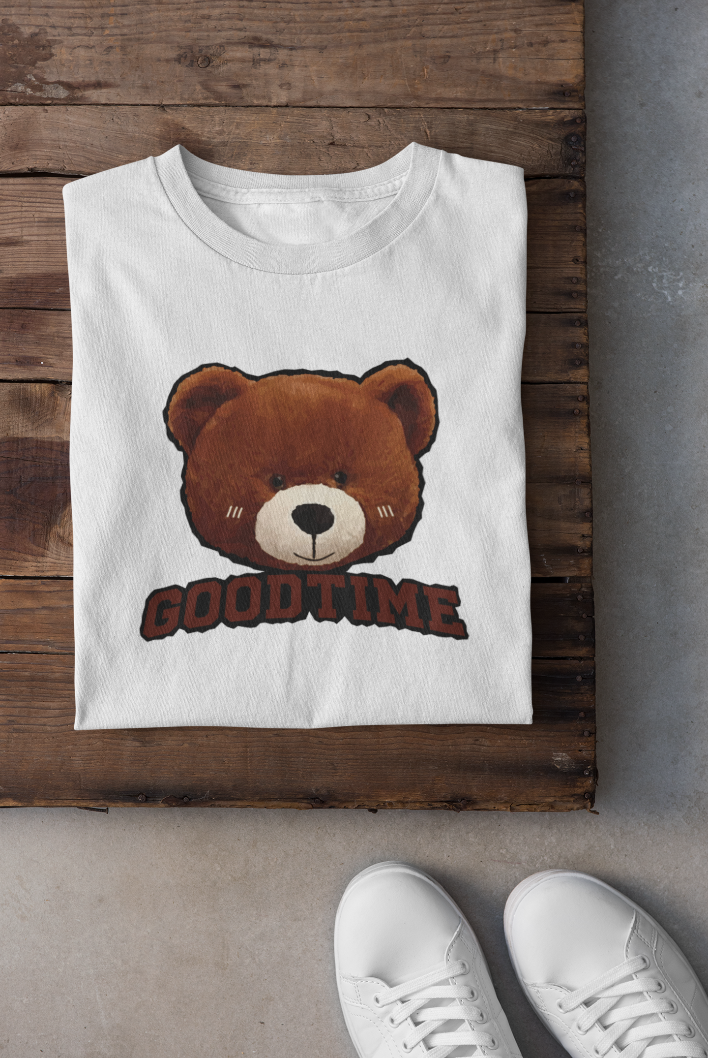 Playera de mujer con estampado de oso