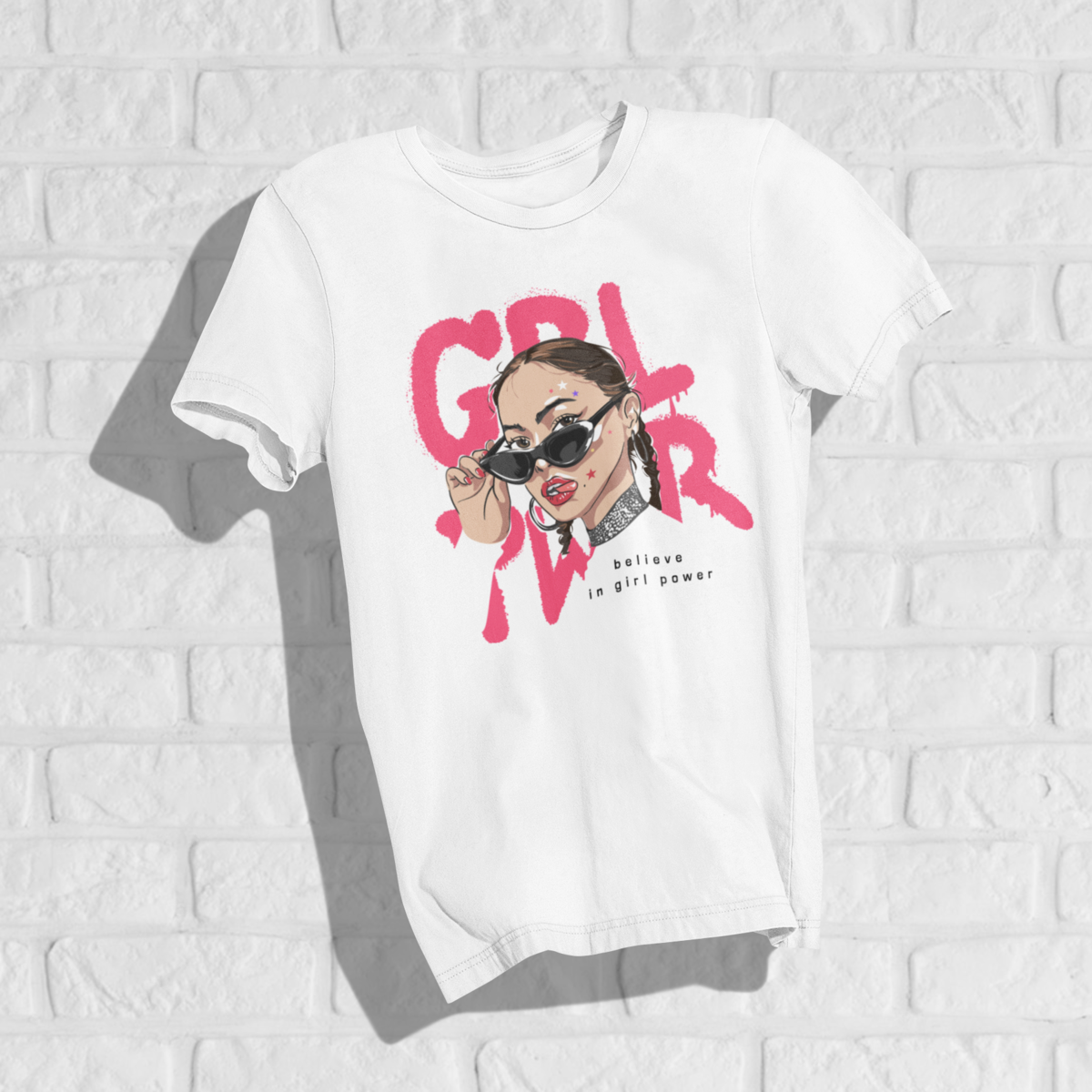 Playera Oversize de mujer con Letras GRL