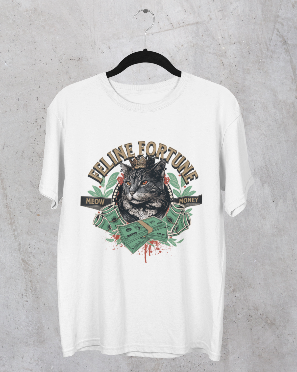 Playera Oversize de hombre Feline Fortune