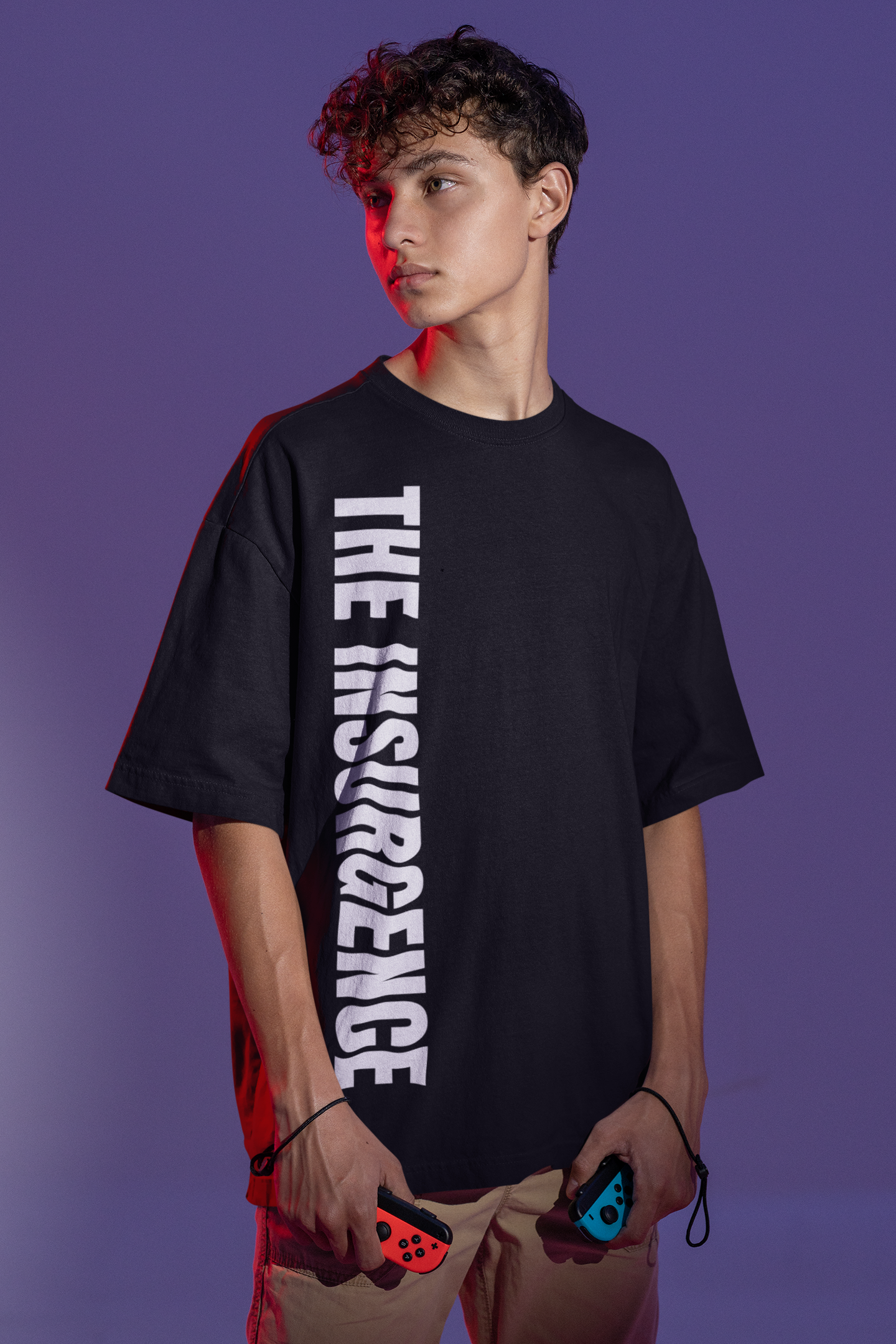 Playera Oversize de hombre con estampado y letras