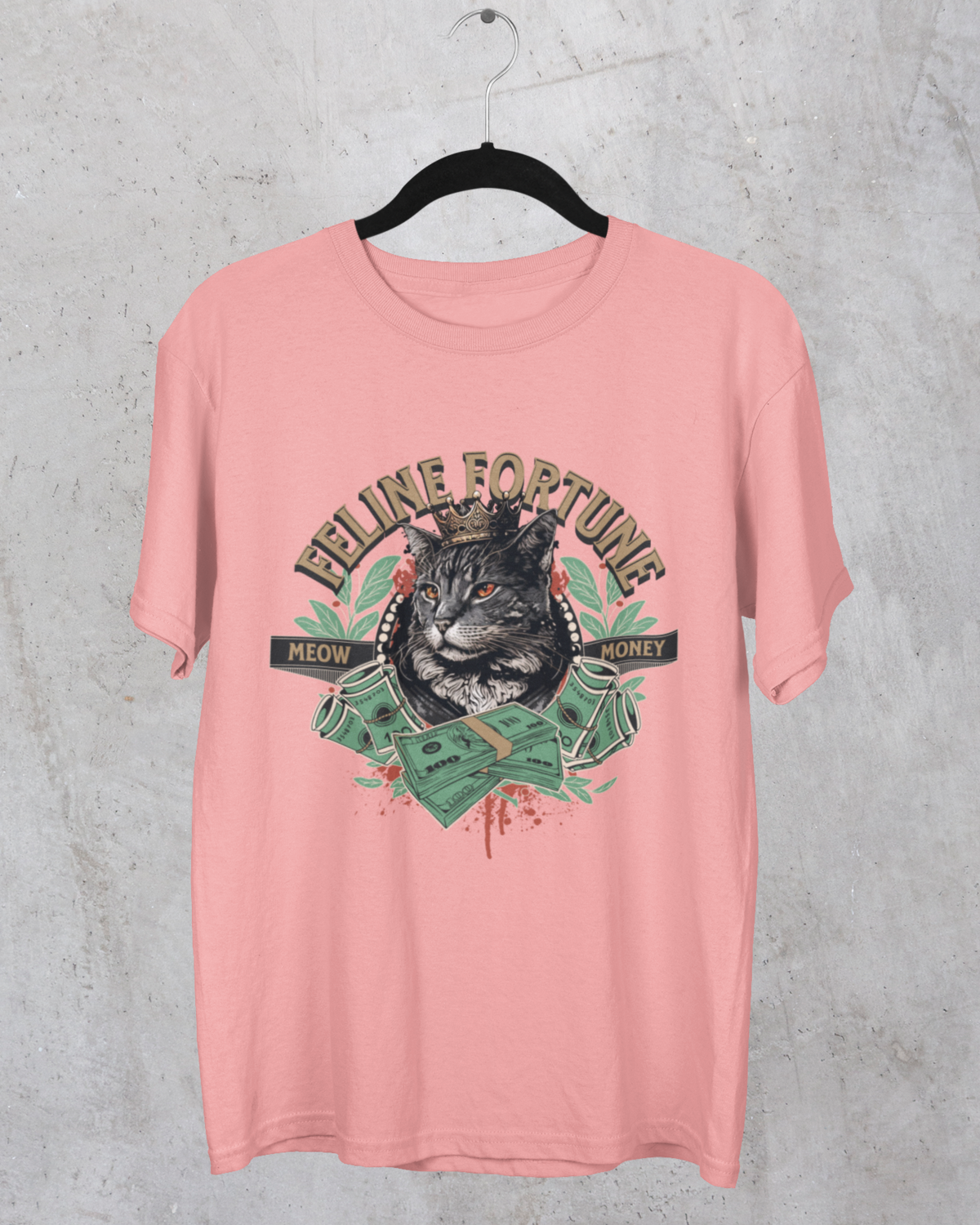 Playera Oversize de hombre Feline Fortune