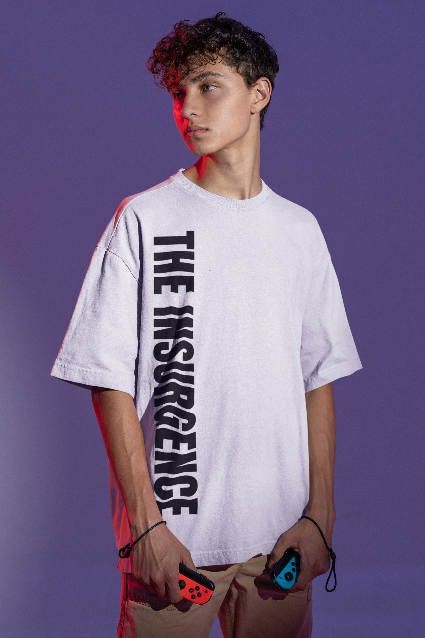 Playera Oversize de hombre con estampado y letras